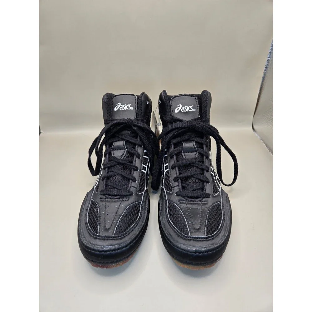 Asics Split Second Wrestling Shoes Men's 6.5 Black White Gum Training Gym jy601